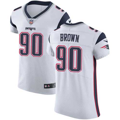 Nike New England Patriots #90 Malcom Brown White Men's Stitched NFL Vapor Untouchable Elite Jersey