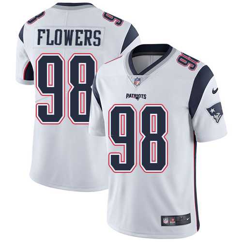 Nike New England Patriots #98 Trey Flowers White Men's Stitched NFL Vapor Untouchable Limited Jersey