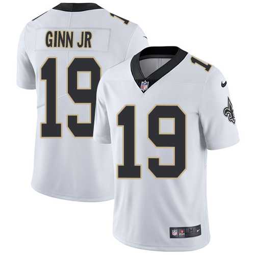 Nike New Orleans Saints #19 Ted Ginn Jr White Men's Stitched NFL Vapor Untouchable Limited Jersey