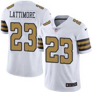 Nike New Orleans Saints #23 Marshon Lattimore White Men's Stitched NFL Limited Rush Jersey
