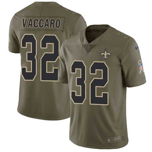 Nike New Orleans Saints #32 Kenny Vaccaro Olive Men's Stitched NFL Limited 2017 Salute To Service Jersey