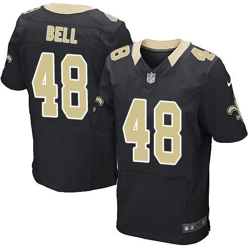Nike New Orleans Saints #48 Vonn Bell Black Team Color Men's Stitched NFL Elite Jersey