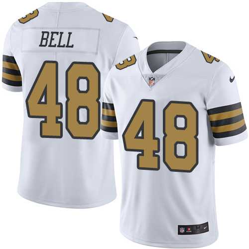 Nike New Orleans Saints #48 Vonn Bell White Men's Stitched NFL Limited Rush Jersey
