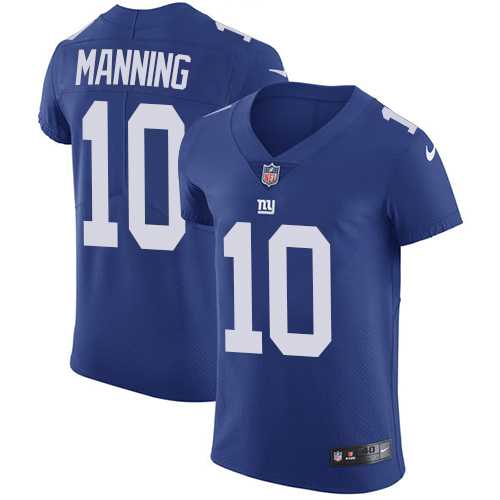 Nike New York Giants #10 Eli Manning Royal Blue Team Color Men's Stitched NFL Vapor Untouchable Elite Jersey