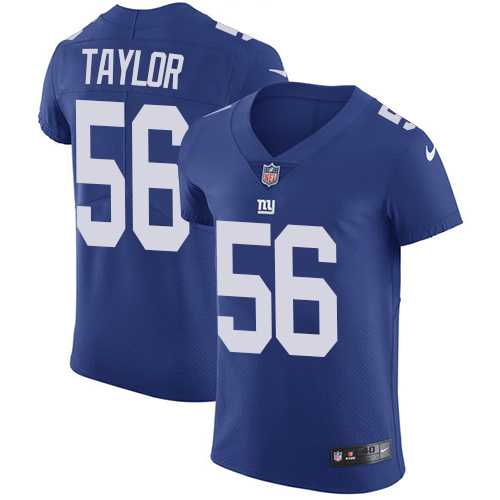 Nike New York Giants #56 Lawrence Taylor Royal Blue Team Color Men's Stitched NFL Vapor Untouchable Elite Jersey