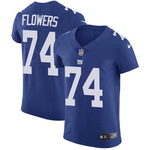 Nike New York Giants #74 Ereck Flowers Royal Blue Team Color Men's Stitched NFL Vapor Untouchable Elite Jersey