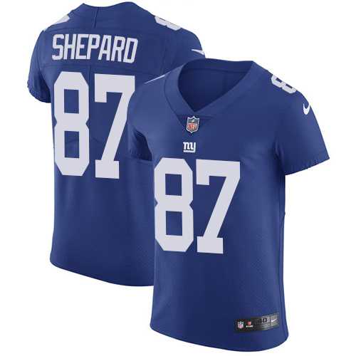 Nike New York Giants #87 Sterling Shepard Royal Blue Team Color Men's Stitched NFL Vapor Untouchable Elite Jersey