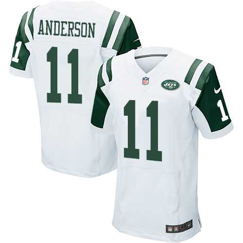 Nike New York Jets #11 Robby Anderson White Men's Stitched NFL Elite Jersey