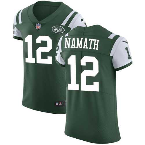 Nike New York Jets #12 Joe Namath Green Team Color Men's Stitched NFL Vapor Untouchable Elite Jersey
