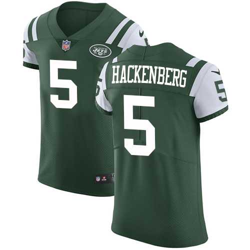 Nike New York Jets #5 Christian Hackenberg Green Team Color Men's Stitched NFL Vapor Untouchable Elite Jersey