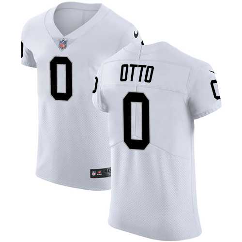 Nike Oakland Raiders #00 Jim Otto White Men's Stitched NFL Vapor Untouchable Elite Jersey