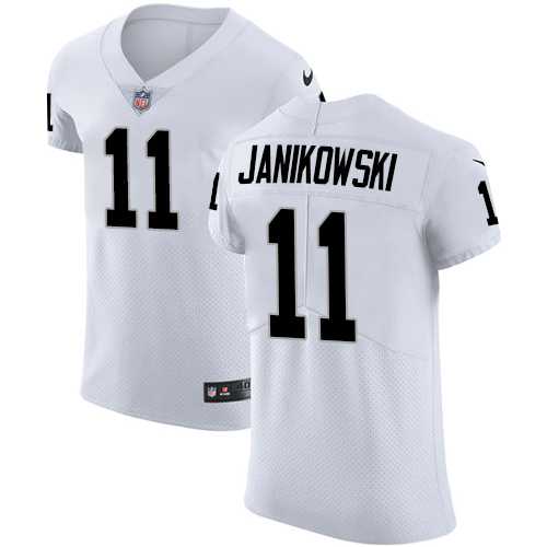 Nike Oakland Raiders #11 Sebastian Janikowski White Men's Stitched NFL Vapor Untouchable Elite Jersey