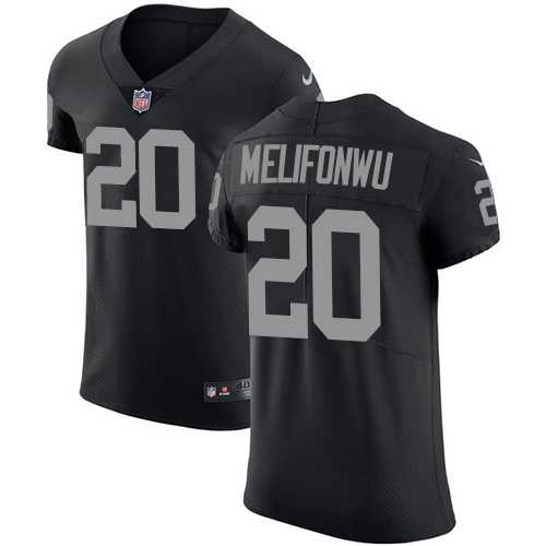 Nike Oakland Raiders #20 Obi Melifonwu Black Team Color Men's Stitched NFL Vapor Untouchable Elite Jersey