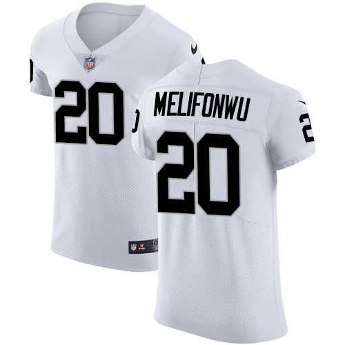 Nike Oakland Raiders #20 Obi Melifonwu White Men's Stitched NFL Vapor Untouchable Elite Jersey