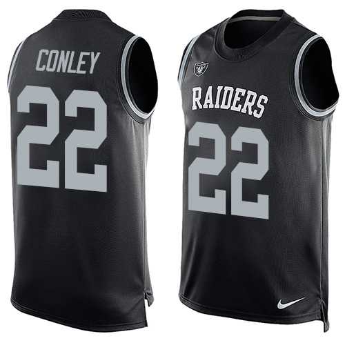 Nike Oakland Raiders #22 Gareon Conley Black Team Color Men's Stitched NFL Limited Tank Top Jersey