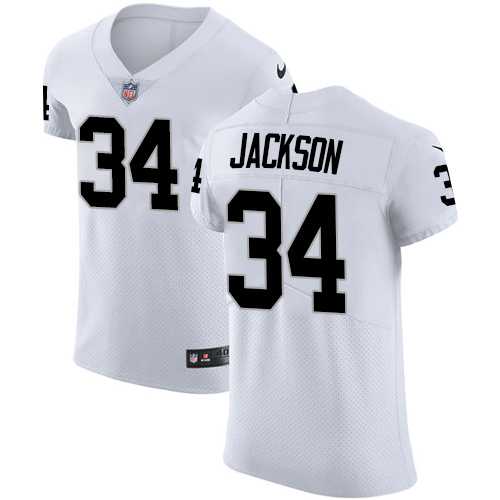 Nike Oakland Raiders #34 Bo Jackson White Men's Stitched NFL Vapor Untouchable Elite Jersey