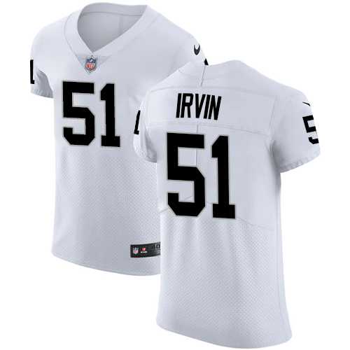 Nike Oakland Raiders #51 Bruce Irvin White Men's Stitched NFL Vapor Untouchable Elite Jersey