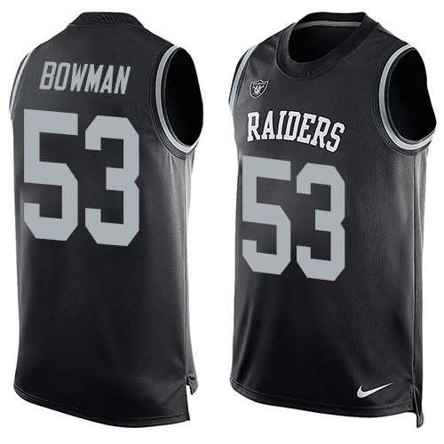 Nike Oakland Raiders #53 NaVorro Bowman Black Team Color Men's Stitched NFL Limited Tank Top Jersey