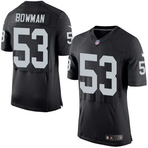 Nike Oakland Raiders #53 NaVorro Bowman Black Team Color Men's Stitched NFL New Elite Jersey