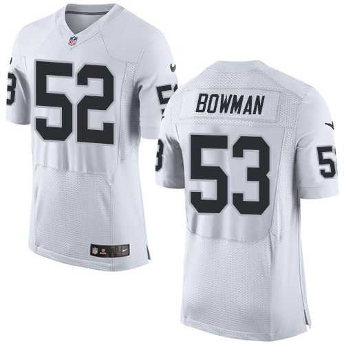Nike Oakland Raiders #53 NaVorro Bowman White Men's Stitched NFL New Elite Jersey