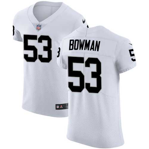 Nike Oakland Raiders #53 NaVorro Bowman White Men's Stitched NFL Vapor Untouchable Elite Jersey