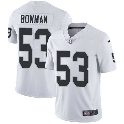 Nike Oakland Raiders #53 NaVorro Bowman White Men's Stitched NFL Vapor Untouchable Limited Jersey