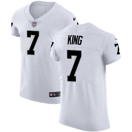Nike Oakland Raiders #7 Marquette King White Men's Stitched NFL Vapor Untouchable Elite Jersey