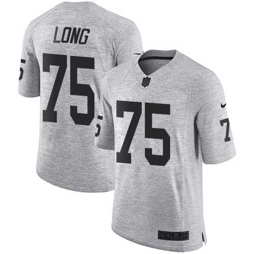 Nike Oakland Raiders #75 Howie Long Gray Men's Stitched NFL Limited Gridiron Gray II Jersey