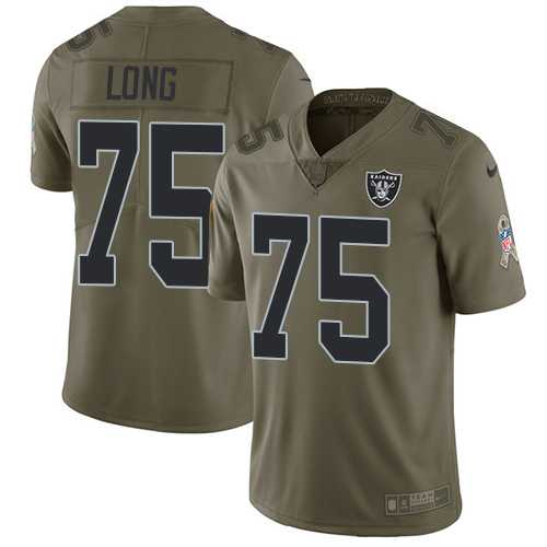 Nike Oakland Raiders #75 Howie Long Olive Men's Stitched NFL Limited 2017 Salute To Service Jersey