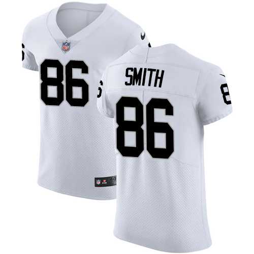 Nike Oakland Raiders #86 Lee Smith White Men's Stitched NFL Vapor Untouchable Elite Jersey