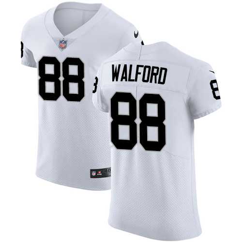 Nike Oakland Raiders #88 Clive Walford White Men's Stitched NFL Vapor Untouchable Elite Jersey