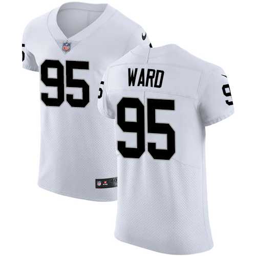Nike Oakland Raiders #95 Jihad Ward White Men's Stitched NFL Vapor Untouchable Elite Jersey