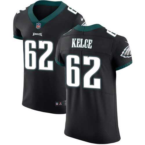 Nike Philadelphia Eagles #62 Jason Kelce Black Alternate Men's Stitched NFL Vapor Untouchable Elite Jersey