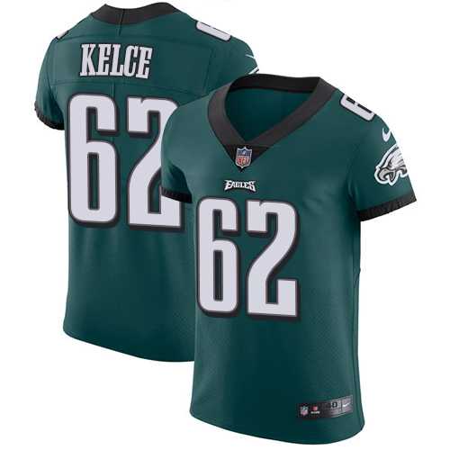 Nike Philadelphia Eagles #62 Jason Kelce Midnight Green Team Color Men's Stitched NFL Vapor Untouchable Elite Jersey
