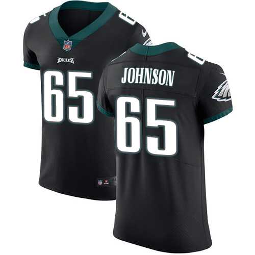 Nike Philadelphia Eagles #65 Lane Johnson Black Alternate Men's Stitched NFL Vapor Untouchable Elite Jersey