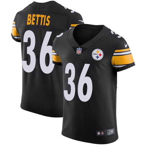 Nike Pittsburgh Steelers #36 Jerome Bettis Black Team Color Men's Stitched NFL Vapor Untouchable Elite Jersey