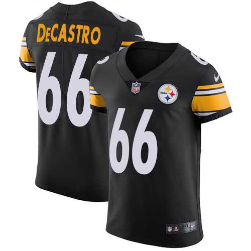 Nike Pittsburgh Steelers #66 David DeCastro Black Team Color Men's Stitched NFL Vapor Untouchable Elite Jersey