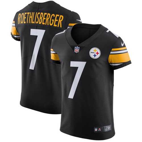 Nike Pittsburgh Steelers #7 Ben Roethlisberger Black Team Color Men's Stitched NFL Vapor Untouchable Elite Jersey
