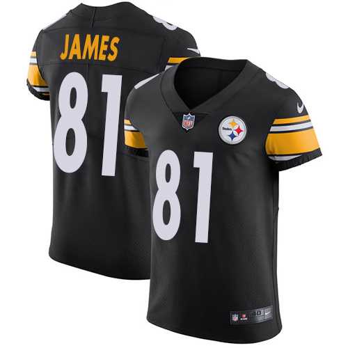 Nike Pittsburgh Steelers #81 Jesse James Black Team Color Men's Stitched NFL Vapor Untouchable Elite Jersey