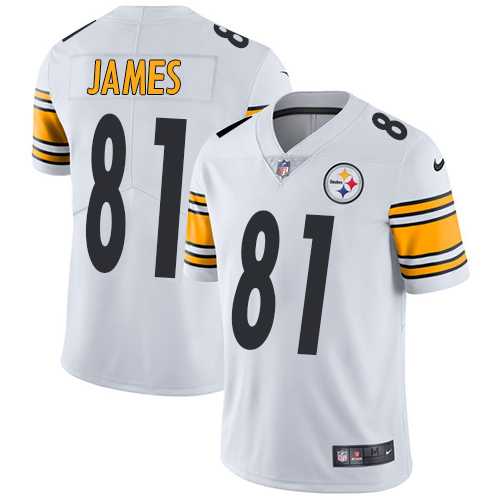Nike Pittsburgh Steelers #81 Jesse James White Men's Stitched NFL Vapor Untouchable Limited Jersey