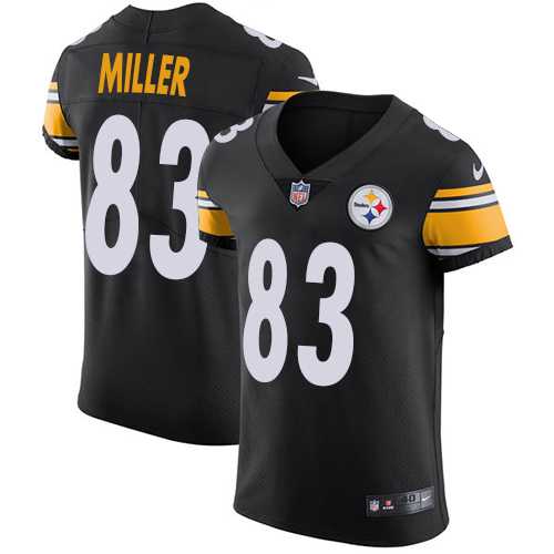 Nike Pittsburgh Steelers #83 Heath Miller Black Team Color Men's Stitched NFL Vapor Untouchable Elite Jersey