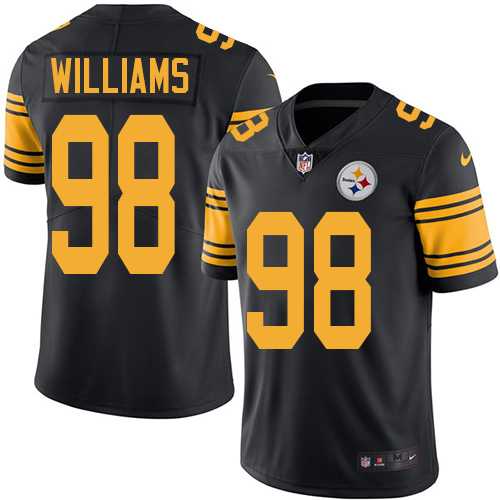 Nike Pittsburgh Steelers #98 Vince Williams Black Men's Stitched NFL Limited Rush Jersey
