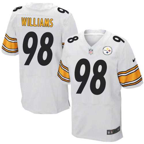 Nike Pittsburgh Steelers #98 Vince Williams White Men's Stitched NFL Elite Jersey