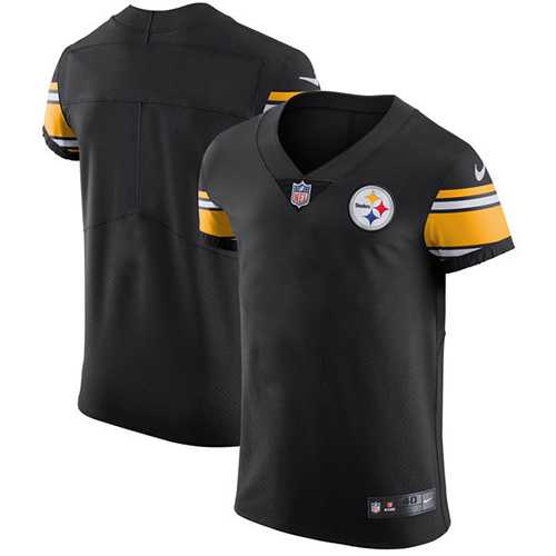 Nike Pittsburgh Steelers Blank Black Team Color Men's Stitched NFL Vapor Untouchable Elite Jersey