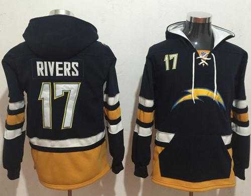 Nike San Diego Chargers #17 Philip Rivers Navy Blue Gold Name & Number Pullover NFL Hoodie