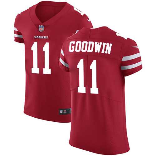 Nike San Francisco 49ers #11 Marquise Goodwin Red Team Color Men's Stitched NFL Vapor Untouchable Elite Jersey