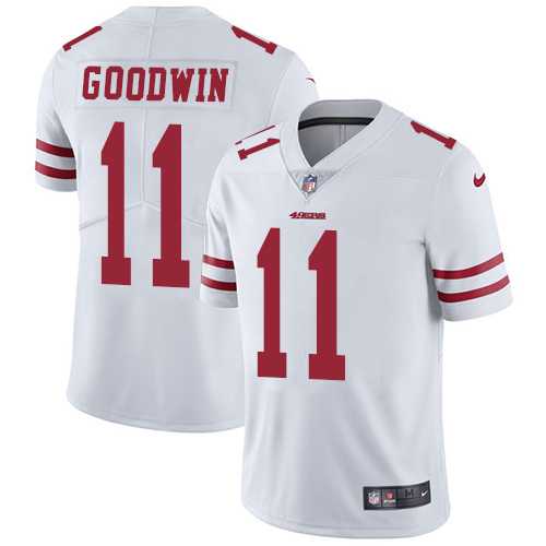Nike San Francisco 49ers #11 Marquise Goodwin White Men's Stitched NFL Vapor Untouchable Limited Jersey