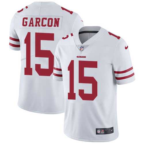 Nike San Francisco 49ers #15 Pierre Garcon White Men's Stitched NFL Vapor Untouchable Limited Jersey