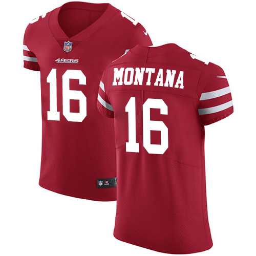 Nike San Francisco 49ers #16 Joe Montana Red Team Color Men's Stitched NFL Vapor Untouchable Elite Jersey