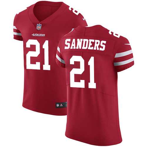 Nike San Francisco 49ers #21 Deion Sanders Red Team Color Men's Stitched NFL Vapor Untouchable Elite Jersey
